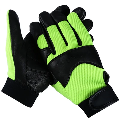 OZERO новые мужские рабочие перчатки сварочные рабочие перчатки из оленьей кожи защитные садовые мото износостойкие перчатки 8003 - Цвет: Green