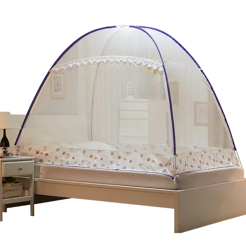 2018 New Summer Mosquito Net Adult Double Single Bed Yurt ...