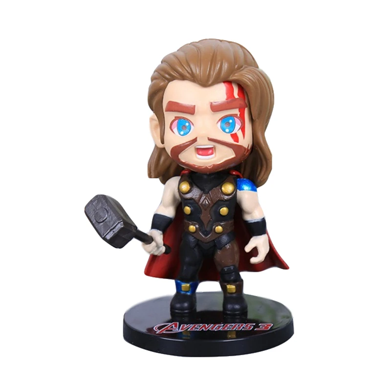 Disney Marvel Avengers Infinity War Captain America Thor Spiderman Q Version Action Figure Anime Collection Figurine Toy model Disney Marvel Avengers Infinity War Captain America Thor Spiderman Q Version Action Figure Anime Collection Figurine Toy model