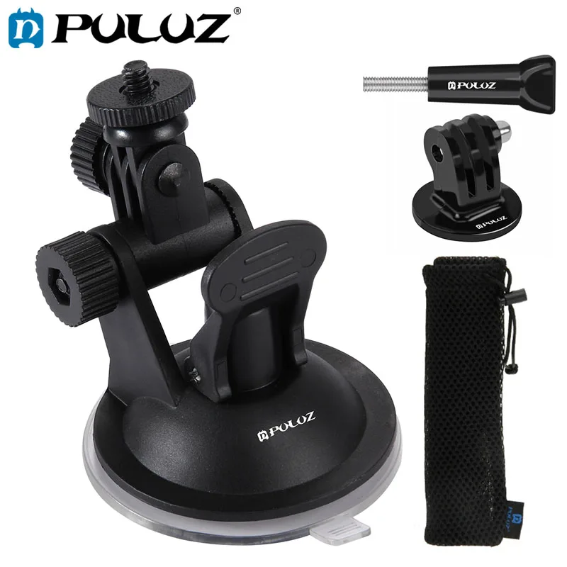 

PULUZ Car Suction Cup Mount with Screw & Tripod Mount Adapter & Storage Bag for GoPro