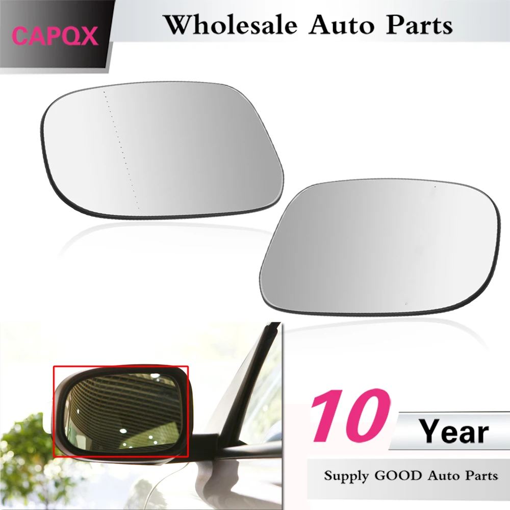 

CAPQX For Volvo C30 C70 MK II S60 S80 MK II V50 MW Rearview Mirror Glass Rear View Mirror with Heating Side Mirror Lens 2006