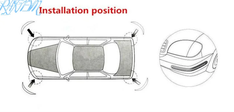2 шт./компл. автомобильный передний и задний бампер протектор Наклейка для Toyota corolla CHR RAV4 Avensis Yaris автомобильные аксессуары