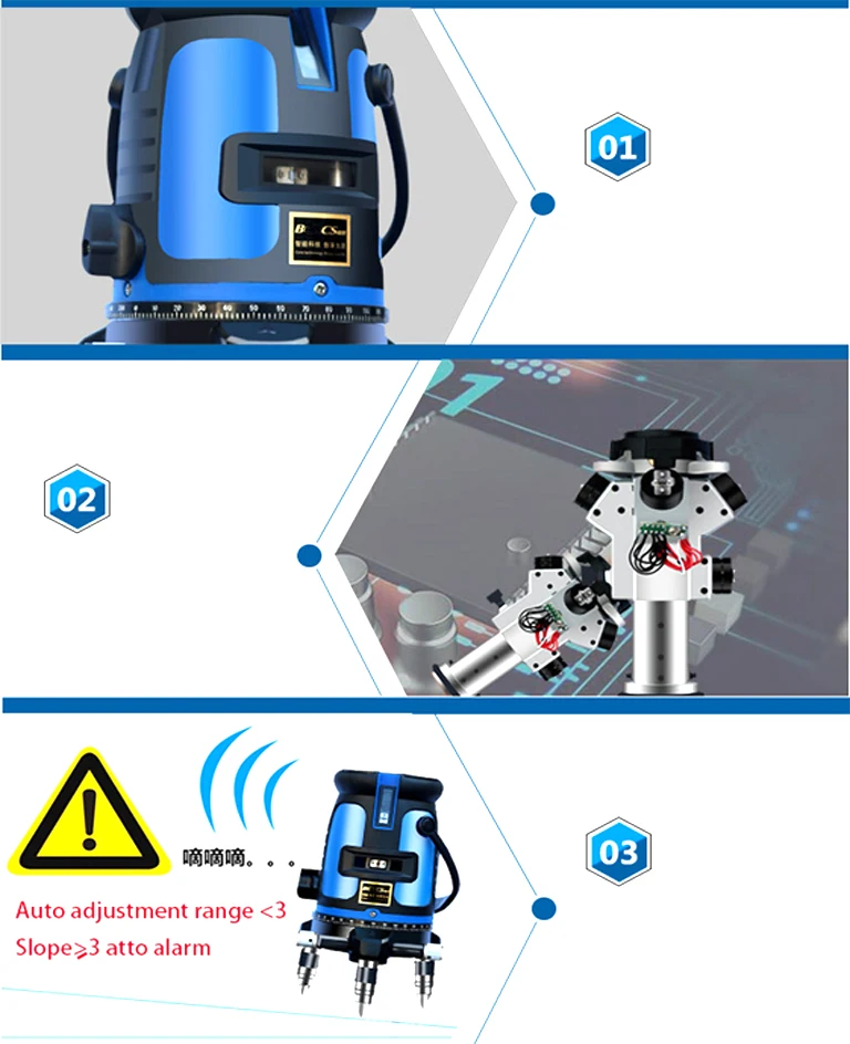 Автоматическое выравнивание лазерного уровня 5 линий 6 точек инструменты для строительства функции наклона линии вращения 360 градусов лазерный нивелир