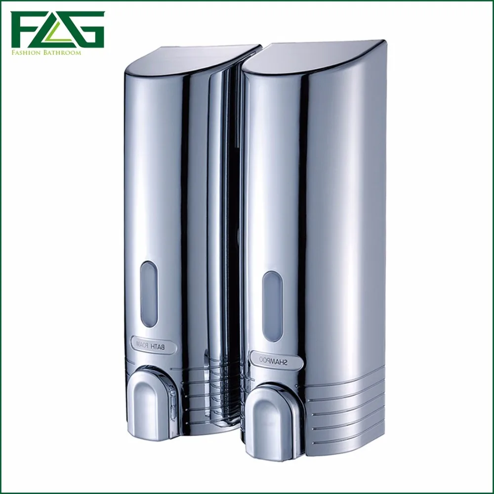 FLG Cheapest Double Soap Dispenser Wall Mounted Soap Shampoo Dispenser