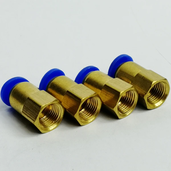 

Free shipping OD 4MM 6MM 8MM 10MM 12MM Thread 1/8'' 1/4'' 3/8'' 1/2'' Pneumatic Connectors Female straight one-touch fittings
