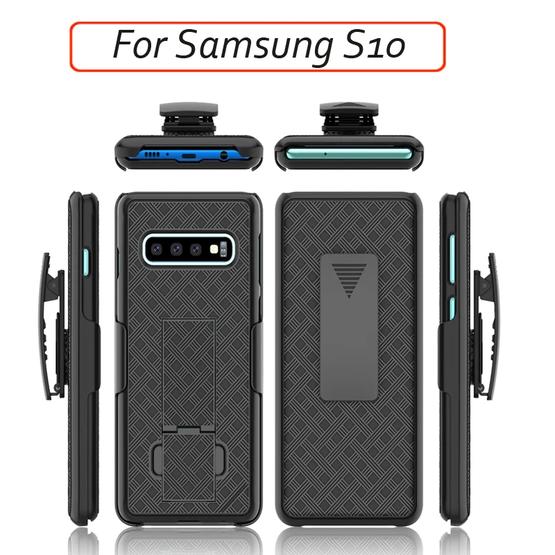 Для samsung Galaxy S10 5G S10 PLUS S10e Lite Note 9 S9 Plus Note 8 j7 сверхпрочная жесткая задняя панель с подставкой и зажимом Чехол-держатель