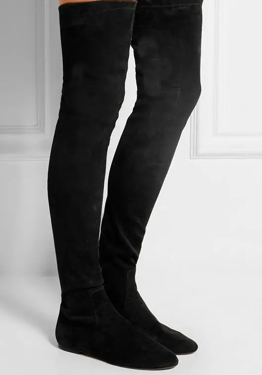 

Fashion New Boots Over-The-Knee Round Toe Height Increasing Solid