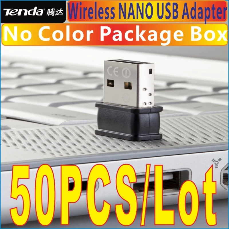 50 шт./лот Tenda W311MI NANO 150 Мбит/с Wi-Fi беспроводной-N WLAN 150N USB2.0 адаптер палка ключ сетевой