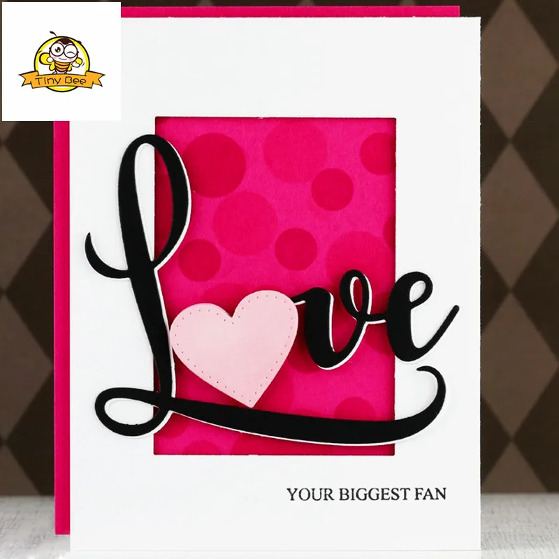 

LOVE Heart Letter Die Metal Cutting Dies Stencils For DIY Scrapbooking Embossing Paper Knife Mould Die Cuts Photo Album