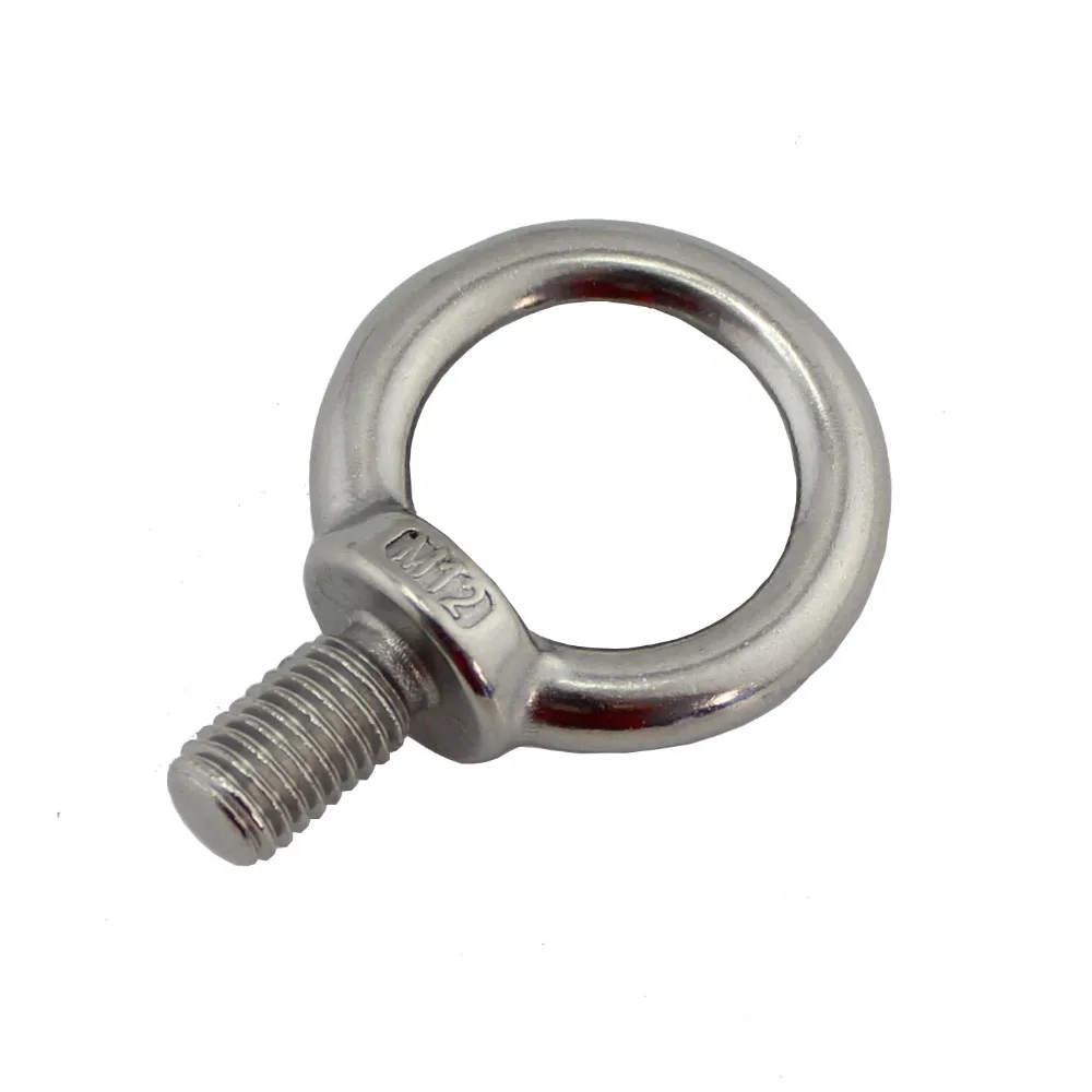 

10pcs M3 M4 M5 M6 M8 Eye Bolt Stainless Steel Marine Lifting Eye Bolt Ring Screw Loop Hole for Cable Rope Lifting