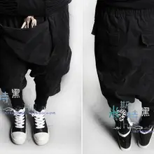 27-44! Для мужчин одежда летние свободные капри оснастки обнажениях персонализированные Low-Rise Штаны повседневные Большие размеры певица костюмы