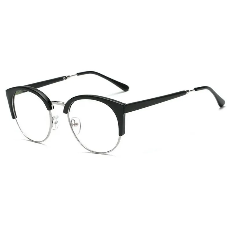 REALSTAR, модные оправы для очков кошачий глаз, женские оптические очки для близорукости, полукруглая оправа, Брендовые очки для женщин S304 - Цвет оправы: No4 Matte Black