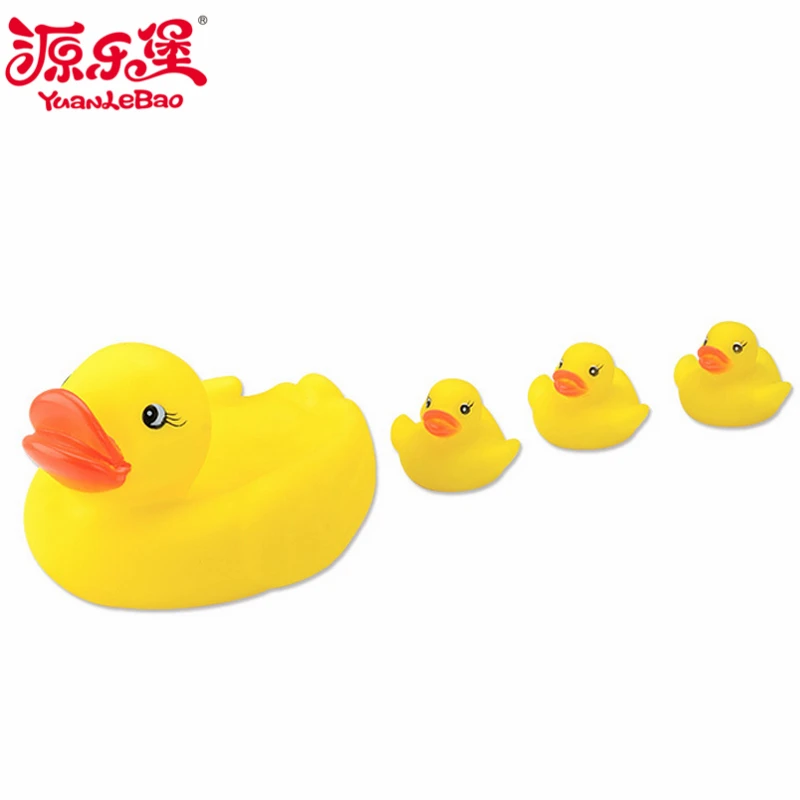 Yuanlebao-4-teil-los-Baby-Badespielzeug-PVC-Gelbe-Ente-Dusche-Wasser-Schwimmenden-Quietschende-Mini-Bad-Spielzeug (2)