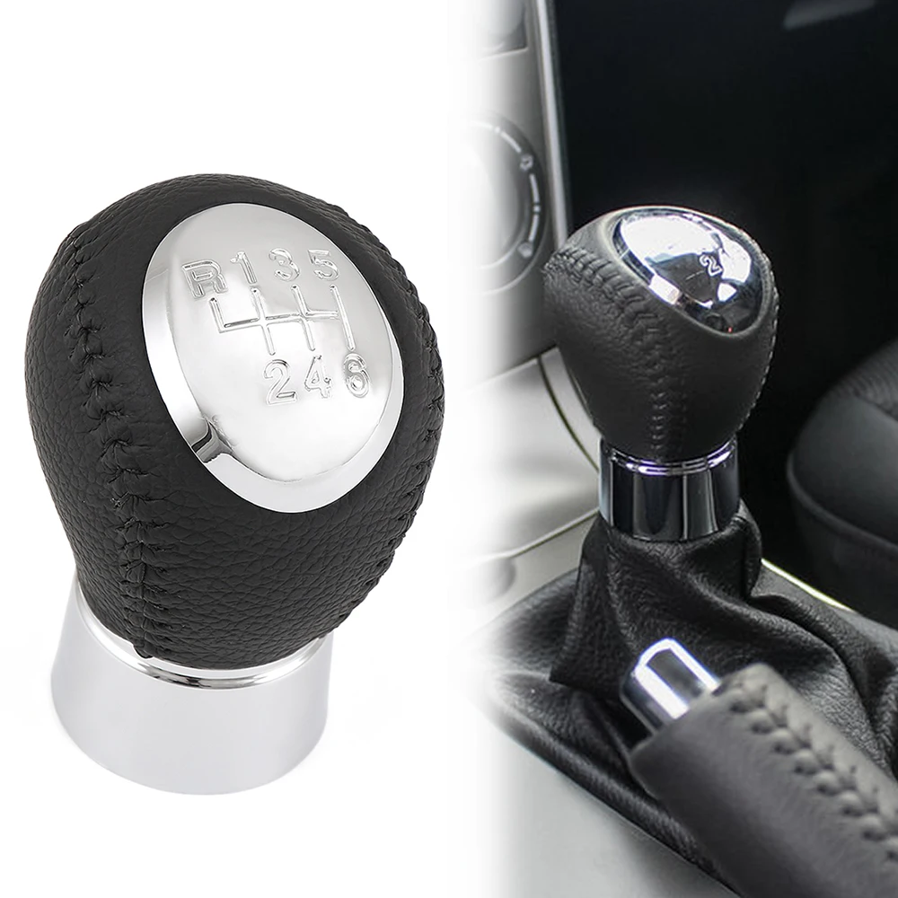 New Black Leather 6 Speed Manual Transmission Gear Shift Knob For Mazda