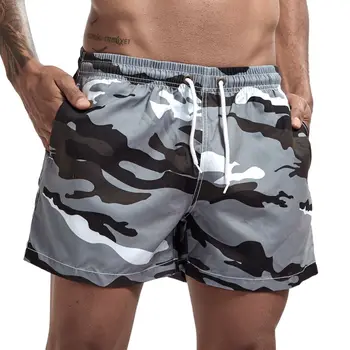 

Camouflage print Board Shorts Surf Swimwear Beach Short Man Swim Shorts pocket Summer Male Athletic Running Gym Shorts Man