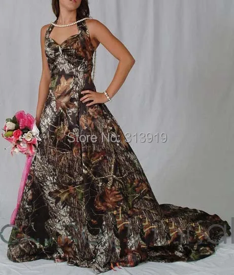 Halter Mossy Oak Camo Wedding Dresses 2017 Camouflage Bridal Gowns Halter Mossy Oak Camo Wedding Dresses 2017 Camouflage Bridal Gowns Vestido De Noiva Free Shipping