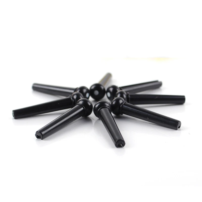 6pcs ABS Acoustic Guitar Bridge Pins Brass Guitar Strings Fixed Cone