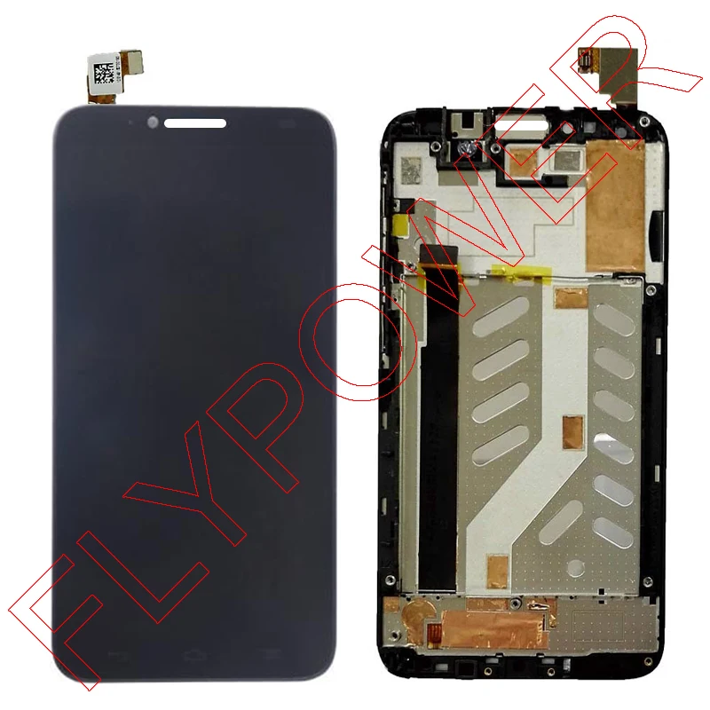 

For Alcatel One Touch Idol 2 6037 OT6037 6037B 6037L LCD Display Screen + Black Touch Screen Digitizer + Frame Assembly