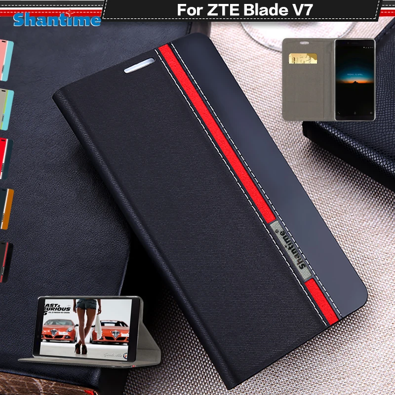 Чехол-книжка для zte Blade V7 Роскошный чехол-книжка из искусственной кожи для zte Blade V7 Мягкий силиконовый чехол-накладка