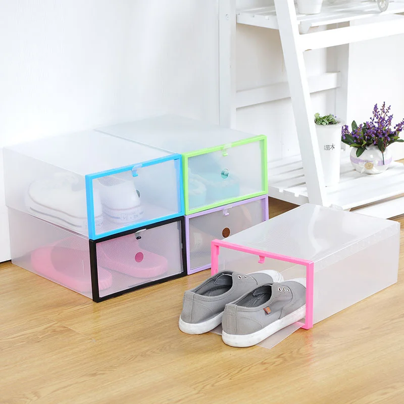 

1PCSNew Thickened Drawer Shoe Box Eco-Friendly Shoe Storage Box Case Transparent Plastic Storage Box Rectangle PP Shoe Organizer