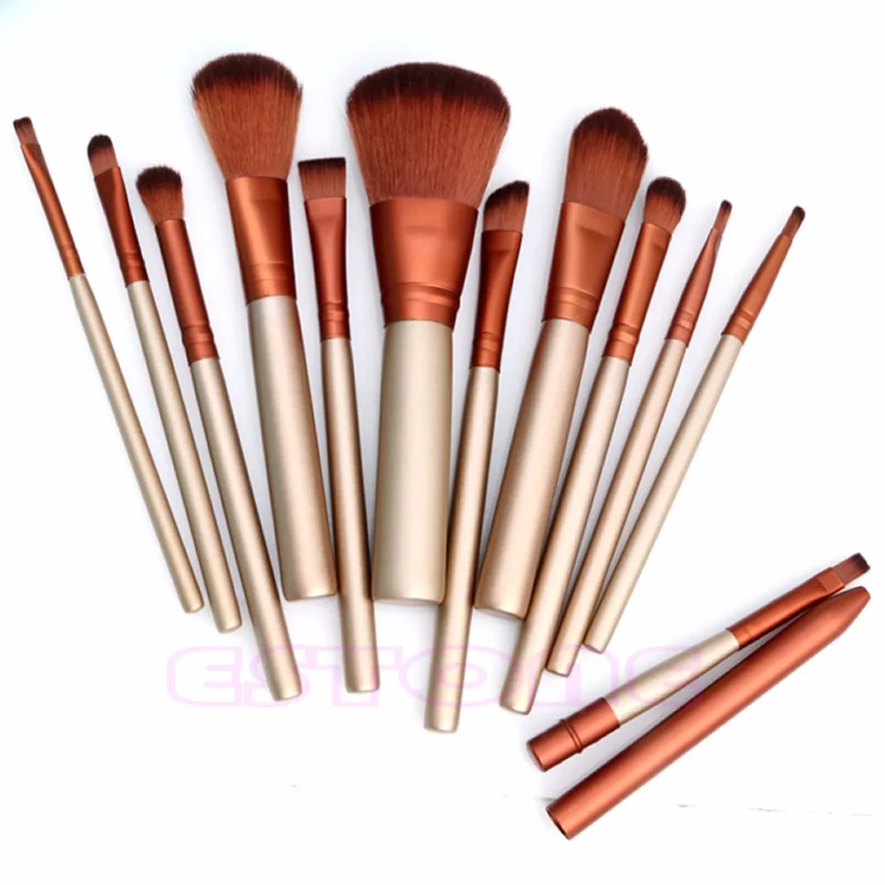

Makeup 12pcs Cosmetics Brushes Set Powder Foundation Eyeshadow Lip Brush Tool