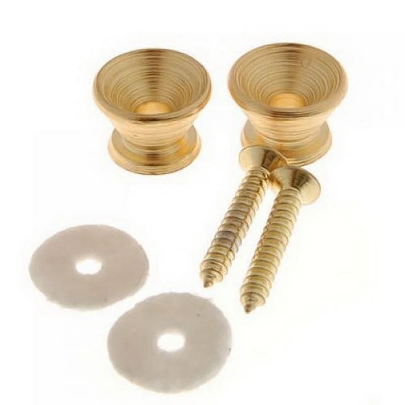 2set New Arrival Durable Gilded Strap Lock for Electric Acoustic Guitar