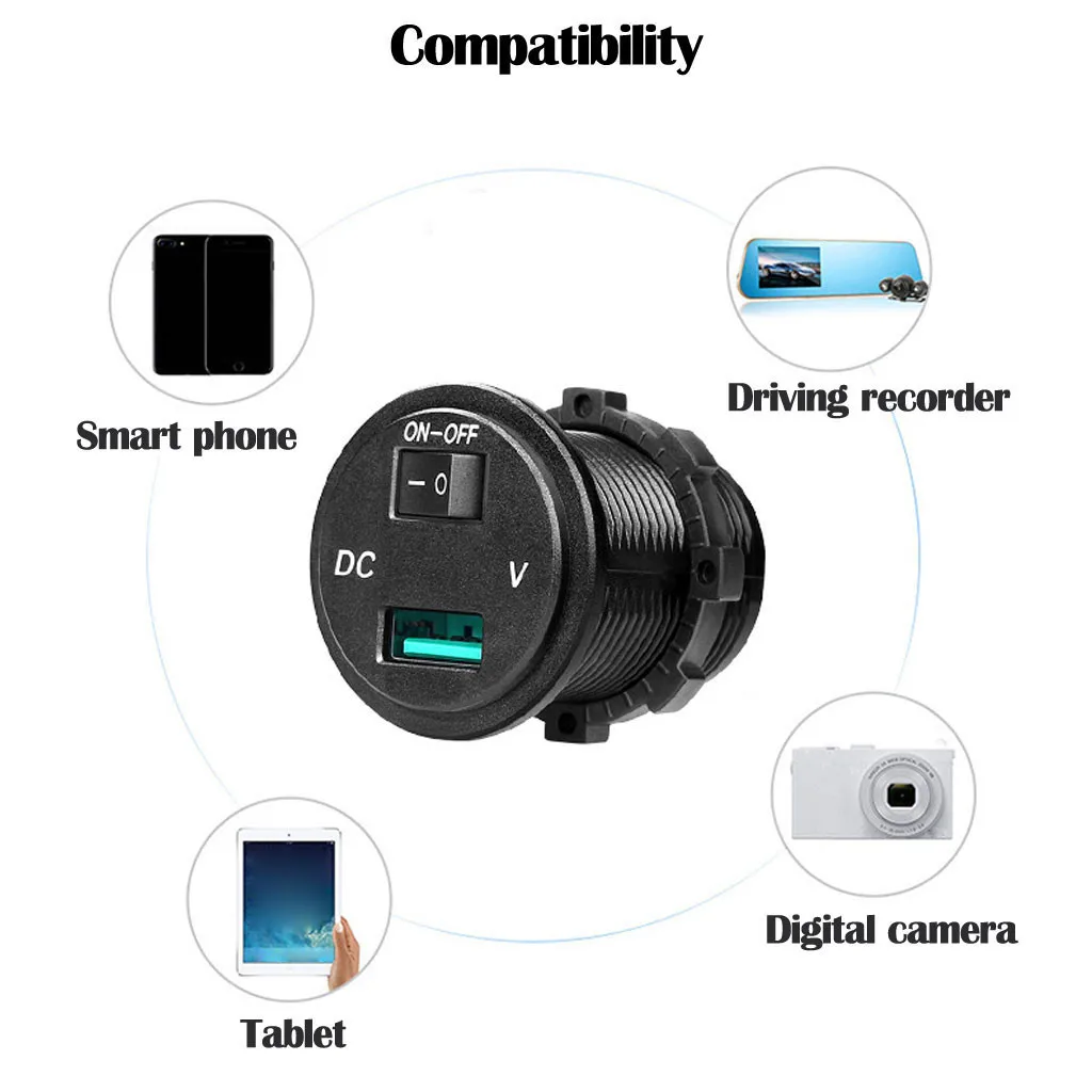 CARPRIE 2019 горячая Распродажа USB быстрое автомобильное зарядное устройство 12 24 В