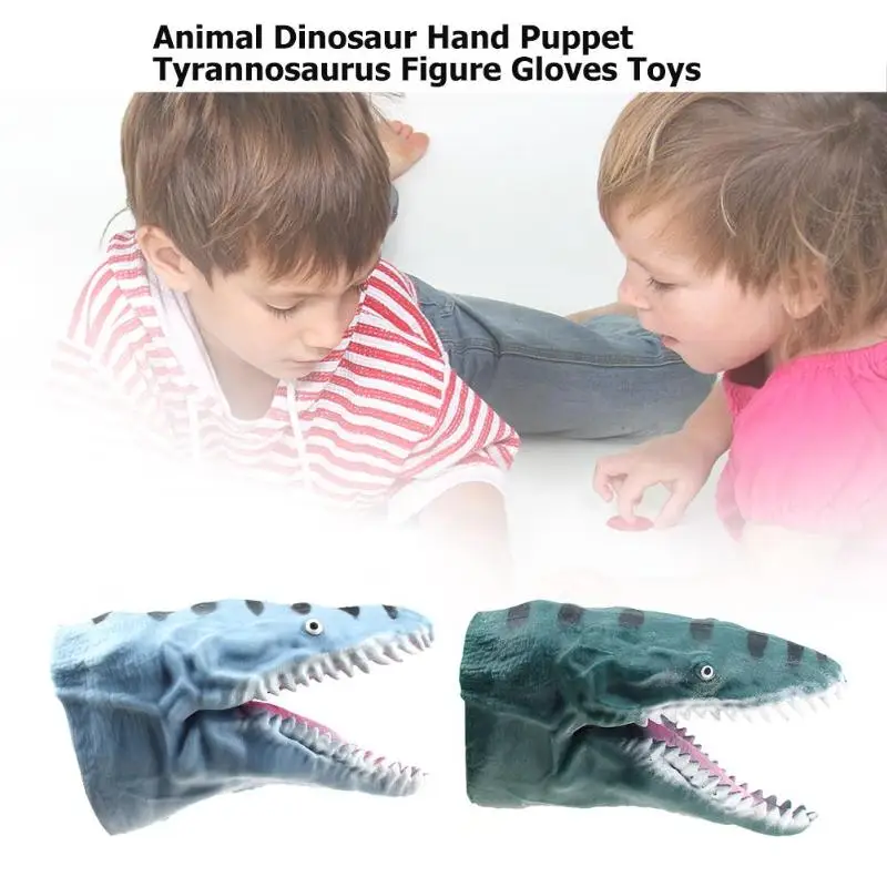 TPR мягкая резина моделирование динозавров голову рукой Кукольный Finger игрушки Дети Повествование реквизит Детская кукла-перчатка развивающие игрушки