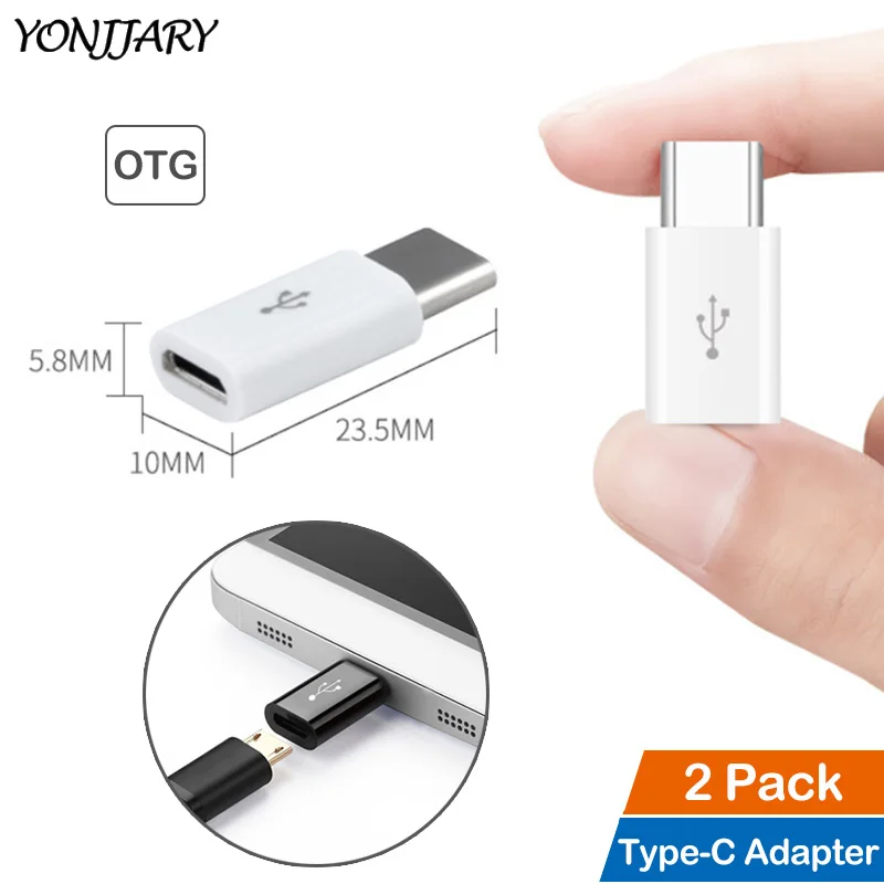 

2Pcs USB-C to Micro USB Converter for OnePlus 5 5T 6 6T Type-C Adapter for Google Pixel 2 3 XL OTG Adapter for Sony XZ1 XZ2 XZ3