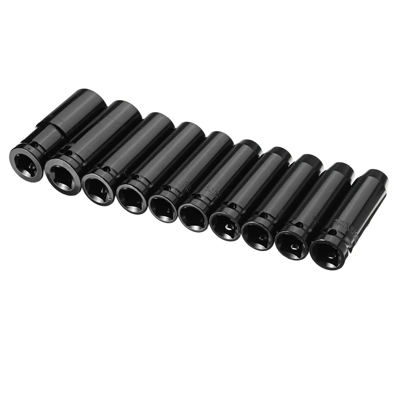 10Pcs 8-24Mm 12 inch Drive Deep Impact Socket Set