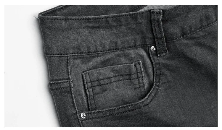 2019 Черный Лоскутная джинсы для женщин новые женские середины талии рваные эластичные джинсовые мотобрюки рваные джинсы для женские узкие