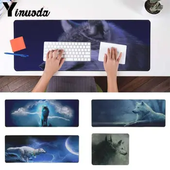

Yinuoda New Printed Wolf At the Moon night Rubber Mouse Mat Pad Size for 180*220 200*250 250*290 300*900 and 400*900*2mm
