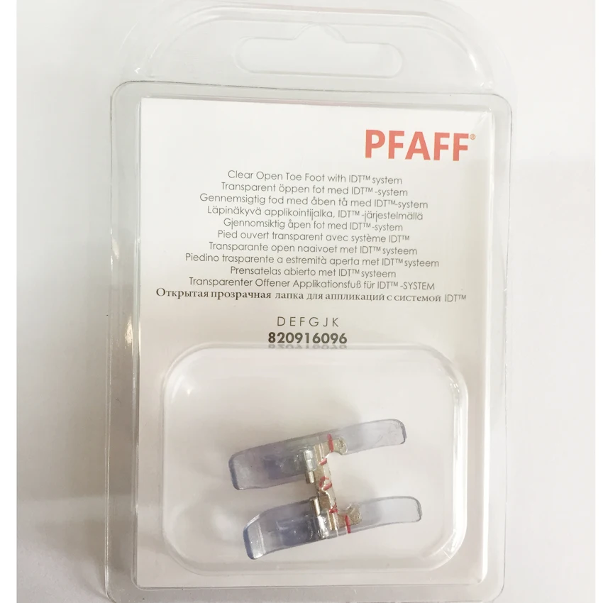 

Clear Open Toe Foot for Pfaff IDT System 820916096