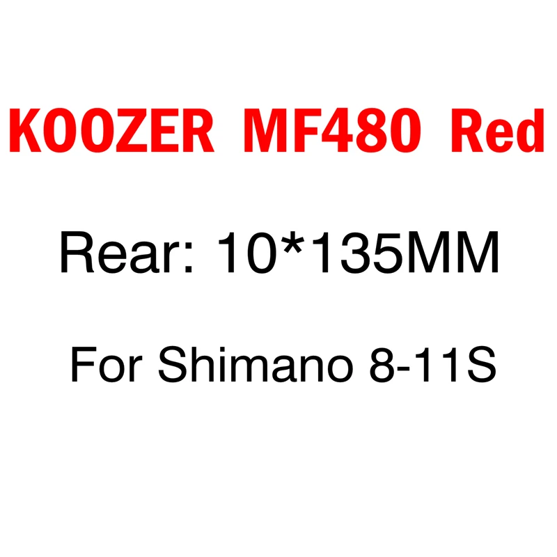 KOOZER MF480 передняя, Задняя Ступица набор 2/4 подшипники 24T трещотка 32 отверстия быстросъемные через ось горный велосипед ступицы для XD - Цвет: Red 10x135mm