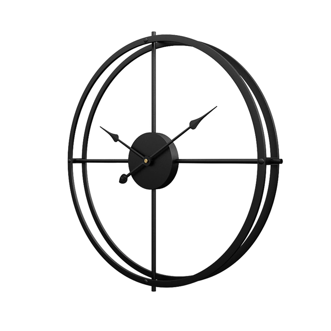 40 см/50 см/60 см бесшумные железные настенные часы современный дизайн часы домашний декор офисный Европейский стиль подвесные настенные часы - Цвет: 40cm