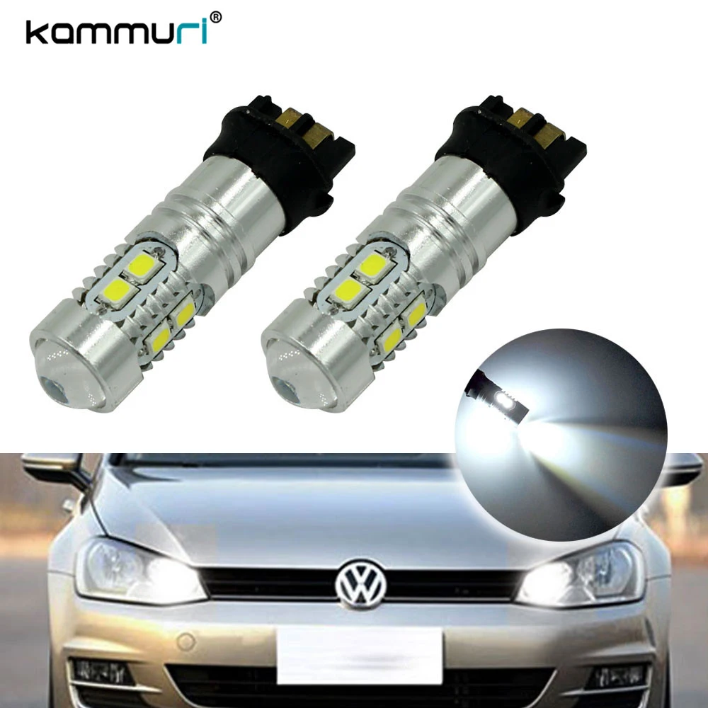 KAMMURI PW24W LED Daytime Running Light DRL Replacement Bulb for VW