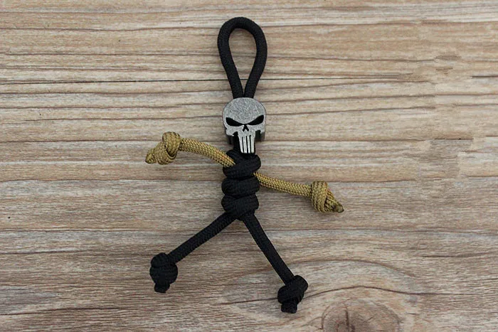 DIY Knife Beads Titanium Alloy Punisher Handmade Umbrella Pendant Skeleton Man EDC Key Pendant DIY Knife Beads Titanium Alloy Punisher Handmade Umbrella Pendant Skeleton Man EDC Key Pendant