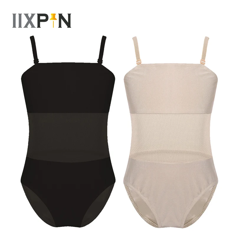 IIXPIN балетные трико для девочек сетчатая комбинированная майка нижняя одежда