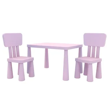 

Children Furniture Sets 1 table+2 chairs sets plastic assembly kids Furniture sets kids chair and study table sets 77*55*48cm