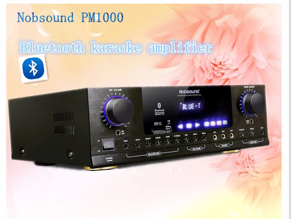 Nobsound PM1000 Профессиональный KTV караоке OK Bluetooth усилитель USB/SD декодирование lossless музыка с функцией отключения звука