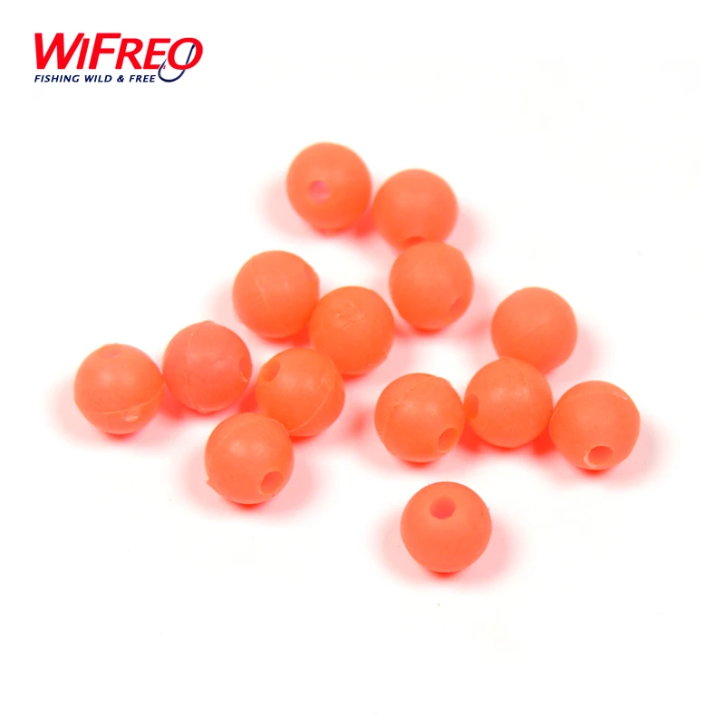UGOB77 200PCS/Lot 6mm*6mm Premium Orange Color Round Soft Sinking