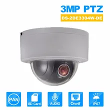 Hikvision PTZ IP Camera DS-2DE3304W-DE 3MP Network Mini Dome Camera 4X Optical Zoom Support Ezviz Remote View Security Camera