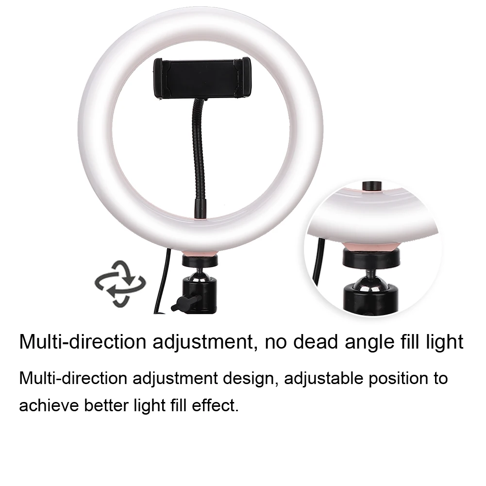 Светодиодный кольцевой светильник для селфи для студийной фотосъемки, заполняющий кольцевой светильник со штативом для перманентного макияжа, аксессуары для тату, милый розовый цвет