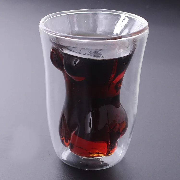Image 2015 Sale Caneca Wine Glasses Vasos Heat resistant Glass Of Wine Beauty   Handsome Juice Cup Club Bar Beer Double Personality