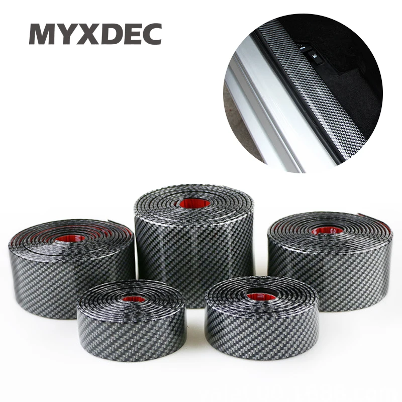 

Car Stickers 5D Carbon Fiber Rubber Styling Door Sill Protector Goods For KIA Toyota BMW Audi Mazda Ford Hyundai Car Accessories