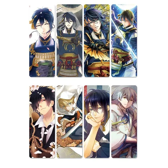 8 шт. Touken Ranbu онлайн аниме марки книг водонепроницаемый прозрачный ПВХ пластиковая Закладка красивая книга метки подарок - Цвет: Style 4