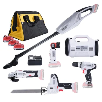 

KEINSO 12-Volt Lithium-Ion Cordless Power Combo Kit Power Tool Combination 6-Tool Combo Kit 2.0Ah Battery With Bag