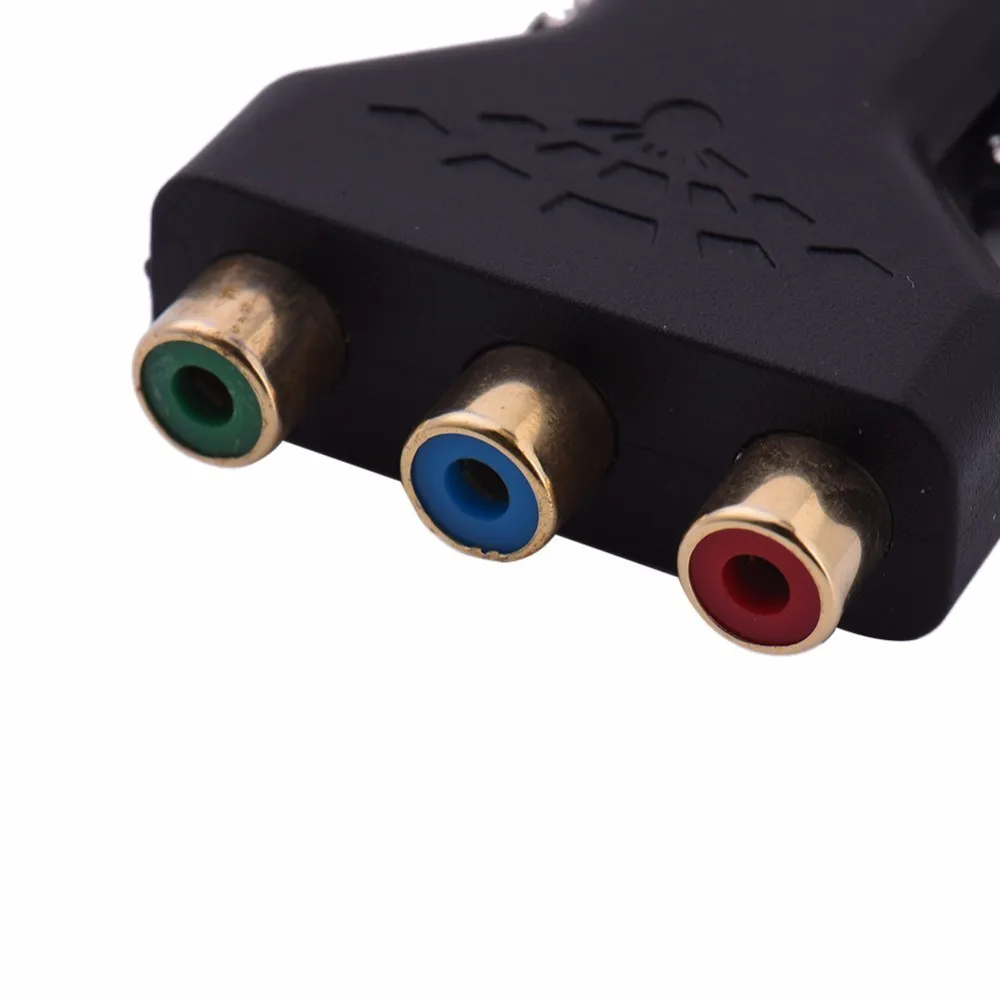 VGA на 3 RCA адаптер RGB видео Женский HD15-Pin VGA конвертер стиль Компонентный видео Джек адаптер