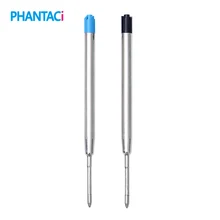 10 шт./партия, шариковая ручка, заправка, синие, черные чернила, заправка, ручка, канцелярские принадлежности, металлическая ручка, петля, роллер, заправка, для школы, офиса