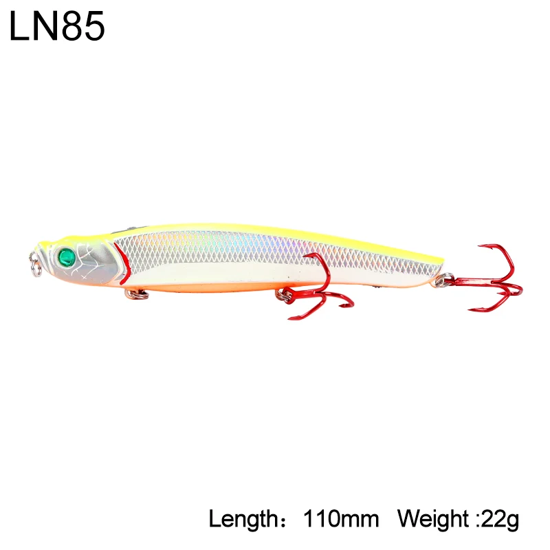 Царство водяного зверя карандаш рыболовные приманки 85 мм/8 г 110 мм/22 г жесткие приманки могут вместить воду полный водный слой модель 5368 - Color: 5368-110mm-22g-LN85